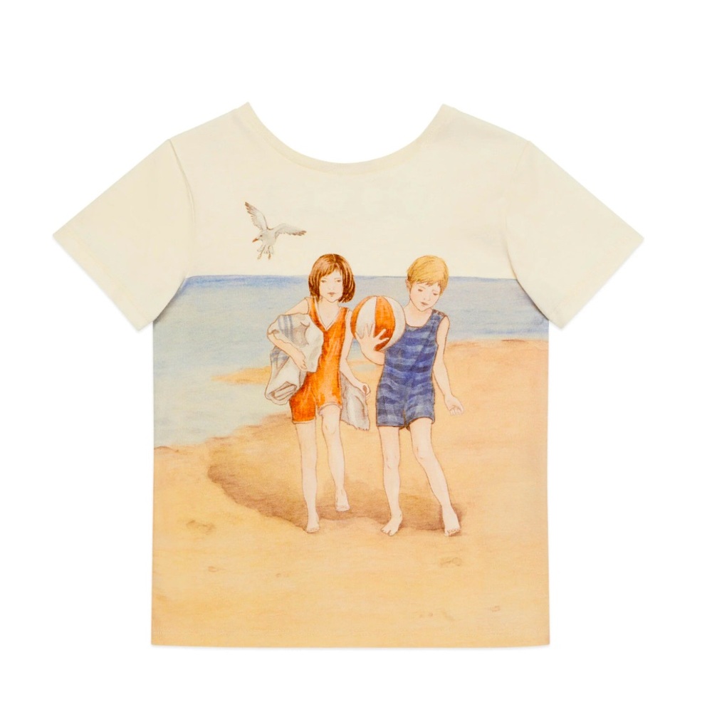 Gucci KIDS' CHILDREN'S COTTON JERSEY T-SHIRT IN WHITE